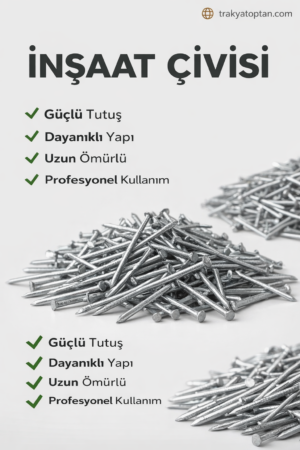 TRAKYA TOPTAN İNŞAAT ÇİVİSİ GÖRSELİ İnşaat Çivisi 8’lık – İnşaat Yapı Kullanım Çivileri 25 Kg