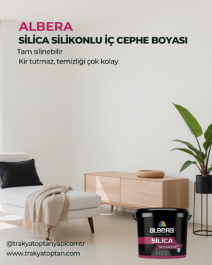albera silica silikonlu iç cephe 15 lt tam silinebilir boya Albera Silica İç Cephe Boyası 15 L