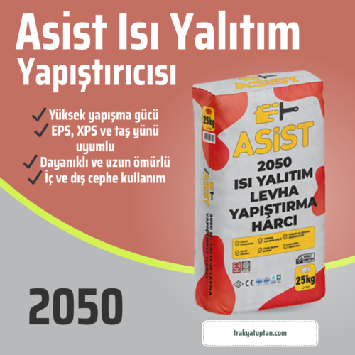 Asist 2050 Isı Yalıtım Levha Yapıştırma Harcı 25 Kg