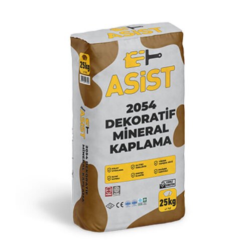 Asist 2054 Dekoratif Mineral Kaplama Tane Doku 25 kg - İnce