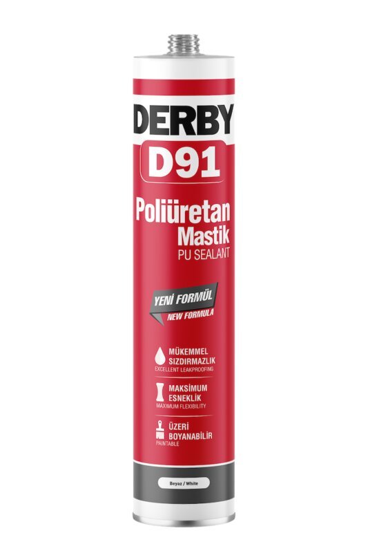 Derby D91 PU Mastik Plastik Kartuş Gri - 280ml