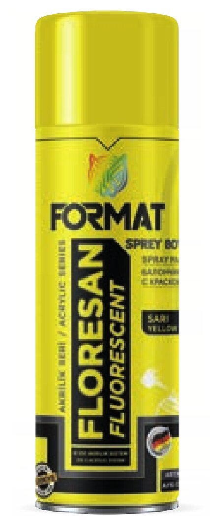 Format 400 Ml. Akrilik Floresan Sarı Sprey Boya