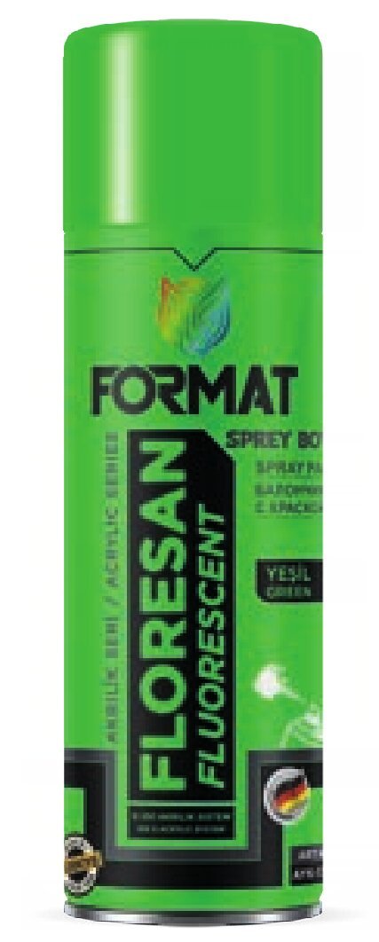 Format 400 Ml. Akrilik Floresan Yeşil Sprey Boya