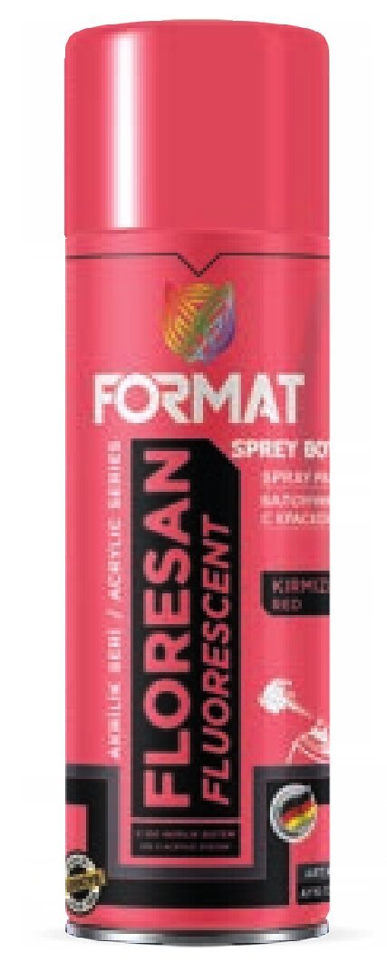 Format 400 Ml. Akrilik Floresan Kırmızı Sprey Boya