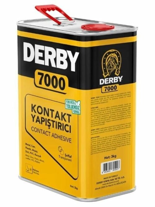 Derby 7000 Kontakt Şeffaf Tüp Yapıştırıcı Kokusuz - 3 kg