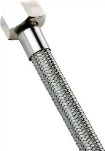 Çelik Örgülü Bağlantı Hortumu M10 3/8 70 Cm