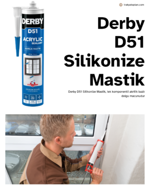 Derby D51 Silikonize Mastik-Beyaz